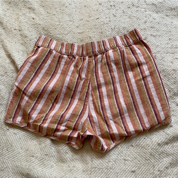 Madewell Linen and Cotton Pull-On Shorts in Rainbow Striped - Picture 6 of 8